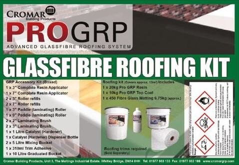 thumbnail image 2 of Cromar Pro GRP Top Coat - Advanced Glass Fibre Roofing System (10kg) - Waterproofing Resin 2 of 5