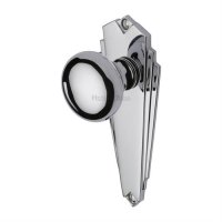 BR1810-PC - Heritage Brass Mortice Knob on Latch Plate Broadway Design Polished Chrome Finish