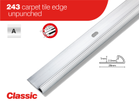 243 Carpet Tile Edge Reeded Unpunched