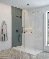 ASPECT 800MM WETROOM PANEL BRUSHED NICKEL