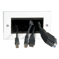 2 GANG  CABLE ENTRY/EXIT PLATE WHI