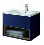 LUCCA 600 MATT BLUE WALL HUNG UNIT ONLY