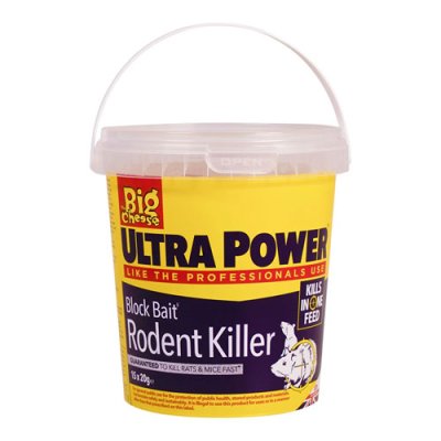 The Big Cheese Ultra Power Block Bait Rodent Killer Refills 15 x 20g
