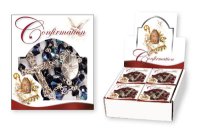 Glass Confirmation Rosary AB/Black   (F6178/BK)