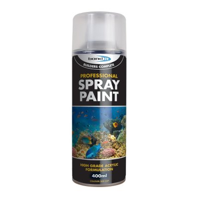 Bond It Professional Spray Paint Matt Black 400ml