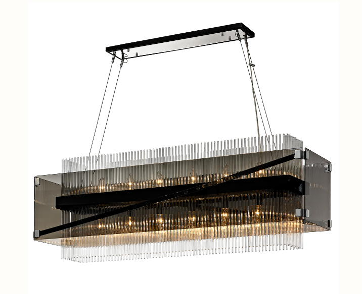 Hudson Valley Apollo Dark Bronze Polished Chrome Glass Pendant