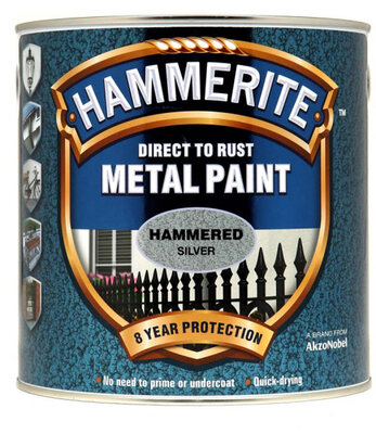 Hammerite Metal Paint Hammered Silver 2.5L 5084801