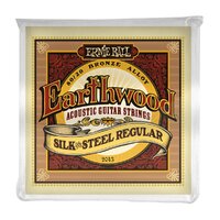 Ernie Ball 2043 Earthwood Silk & Steel Regular Acoustic Guitar Strings 13-56 (80/20 Bronze)
