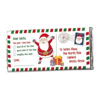 Solid milk chocolate bar with letter to Santa design - 20 x 85g