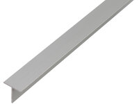 Alberts T Profile Satin Aluminium 15x15mm 1 Metre 473112