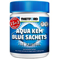 Aqua Kem Blue Sachets Promo Pack (Can of 15 Sachets + 3 Free) (Box of 6 Cans of 18)