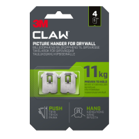 3M CLAW Drywall Picture Hanger 11kg 4pk 3PH11-4UKN