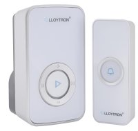 LLOYTRON PLUG IN DOOR CHIME & BELL PUSH WHITE