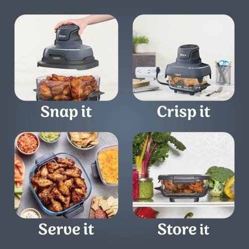 Ninja CRISPi 4in1 Portable Glass Air Fryer - Cyber Space | FN101UKGY 2