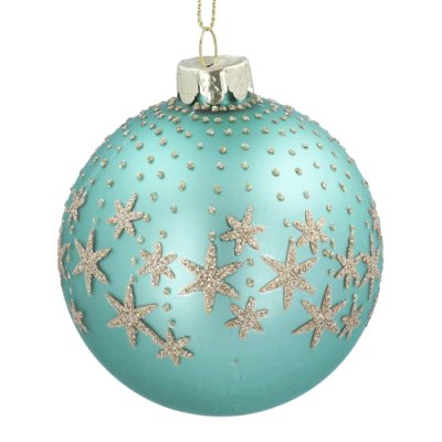 Duck Egg And Gold Starfall Bauble