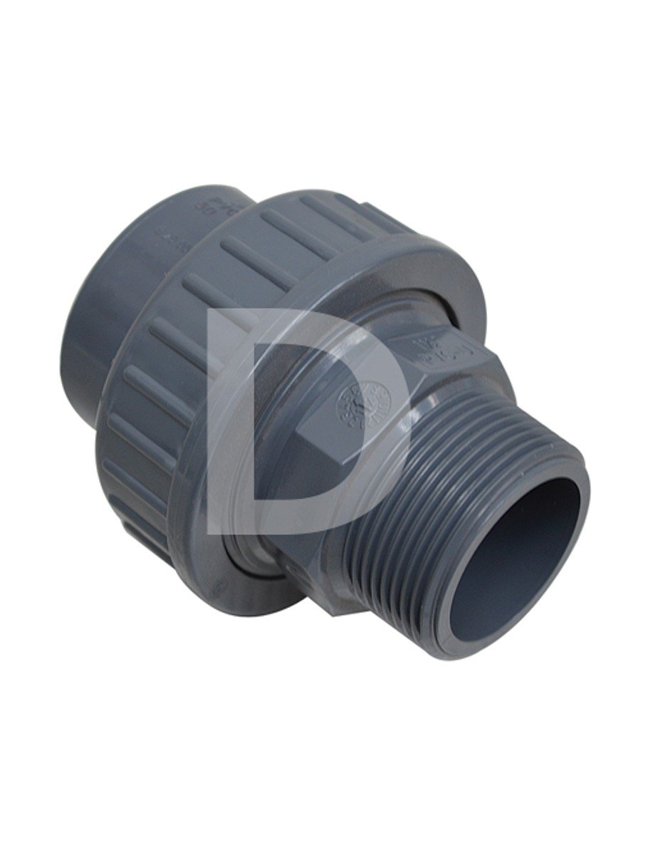 PVC Metric VDL Single Union x Male BSP Thread
