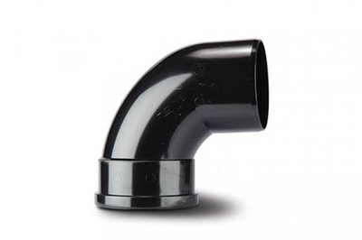 Ring Seal Soil 110mm 92.5 degree Bend Single Socket Black