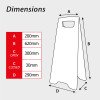 'Wet Floor'  Heavy-Duty A-Board Warning Sign, Polypropylene, Yellow, (620mm x 210mm x 300mm), Box of 5
