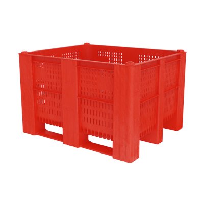Perforated Box Pallet - 605ltr, Red