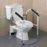 Easyfold Toilet Surround designed with folding foot paddles.