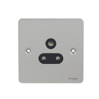 Schneider Flat Plate 1 Gang 5 Amp Unswitched Socket