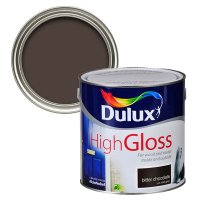 Dulux High Gloss Bitter Chocolate 2.5L Tin & Colour Swatch
