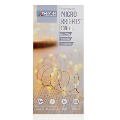 Premier LED Battery Operated Microbrights - Warm White