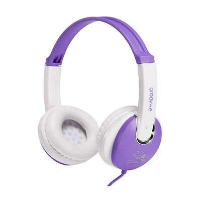 Groov-e Kids DJ Style Headphones - Violet/White