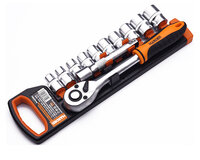 Harden 510016 12 PCS 1/2" Drive (Dr.) 10-24 M Ratchets + Sockets