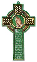 Wood Cross 6 inch/Celtic Cross/Irish Blessing   (12518)