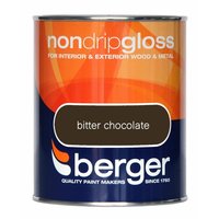 BERGER NON-DRIP GLOSS PAINT BITTER CHOCOLATE 750 ML