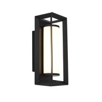 CHAPLIN WALL LIGHT BLACK METAL AND OPAL ACRYLIC DIFFUSER