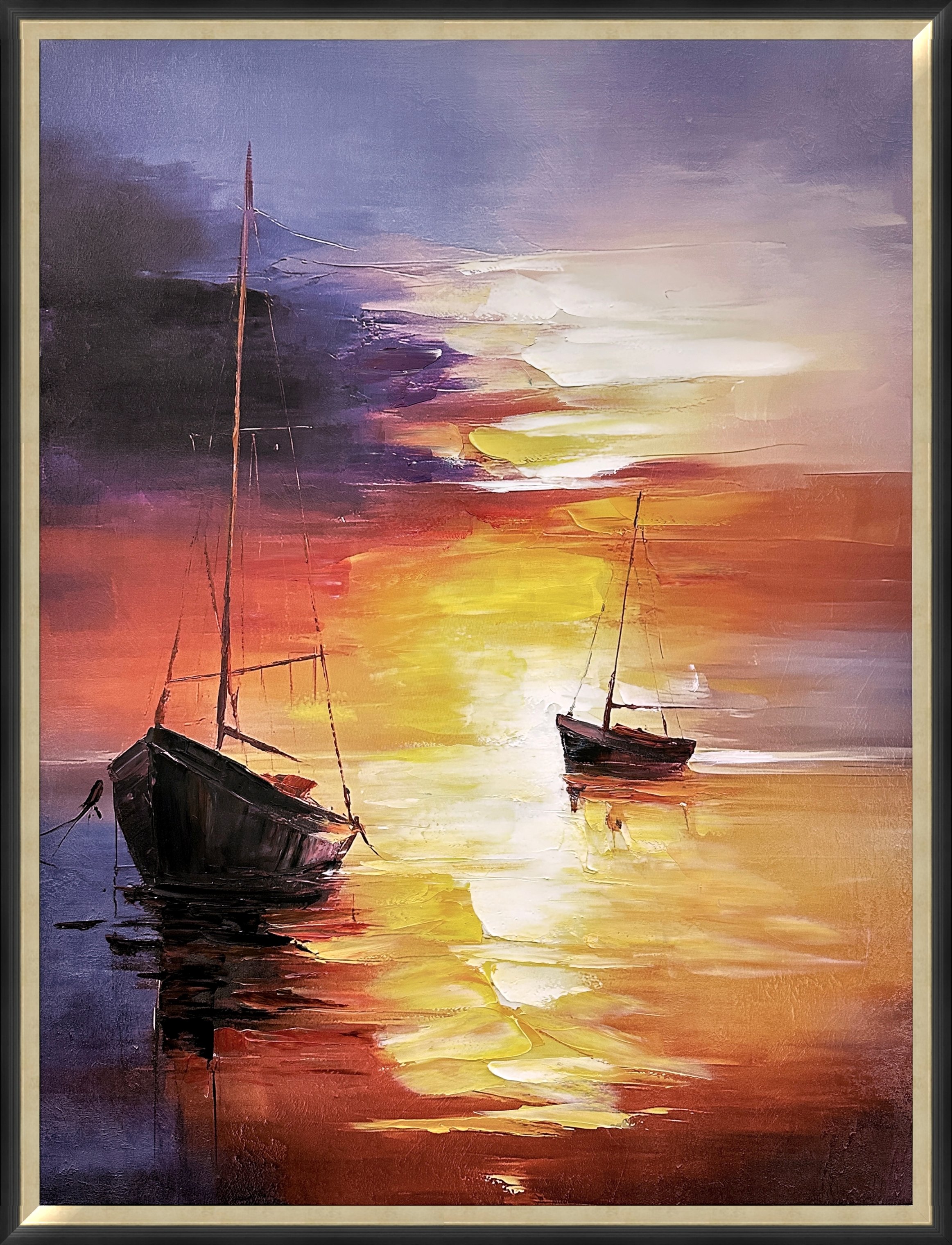 Painted Picture Calm Evening Waters 90x120cm