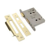 91836 - PVD 3 Inch Heavy Duty Bathroom Mortice Lock