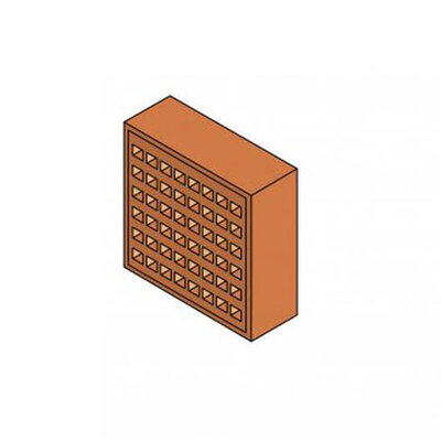 Square Hole Airbrick Red 215x215mm