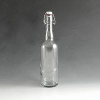 750ml Clear flint clip top bottle