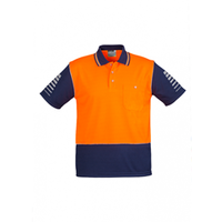 Syzmik Mens Zone Polo Orange Navy