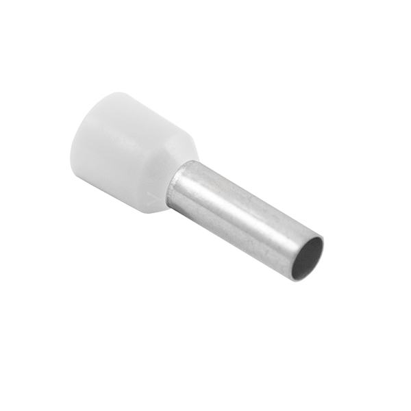 Unicrimp 0.5sq White Bootlace Ferrules QBFR05 (100)