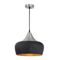Amiel 1 Light Pendant, Grey & Pewter Chrome | LV1802.0048