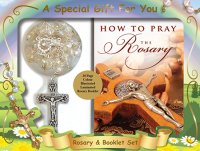 Acrylic Rosary & Booklet Set/Crystal AB Finish   (60670)
