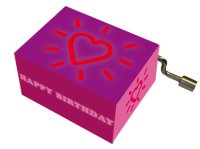 Music box, Happy Birthday, Heart Purple Rays