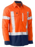 Bisley FLX & MOVE™ X TAPED HI VIS UTILITY SHIRT