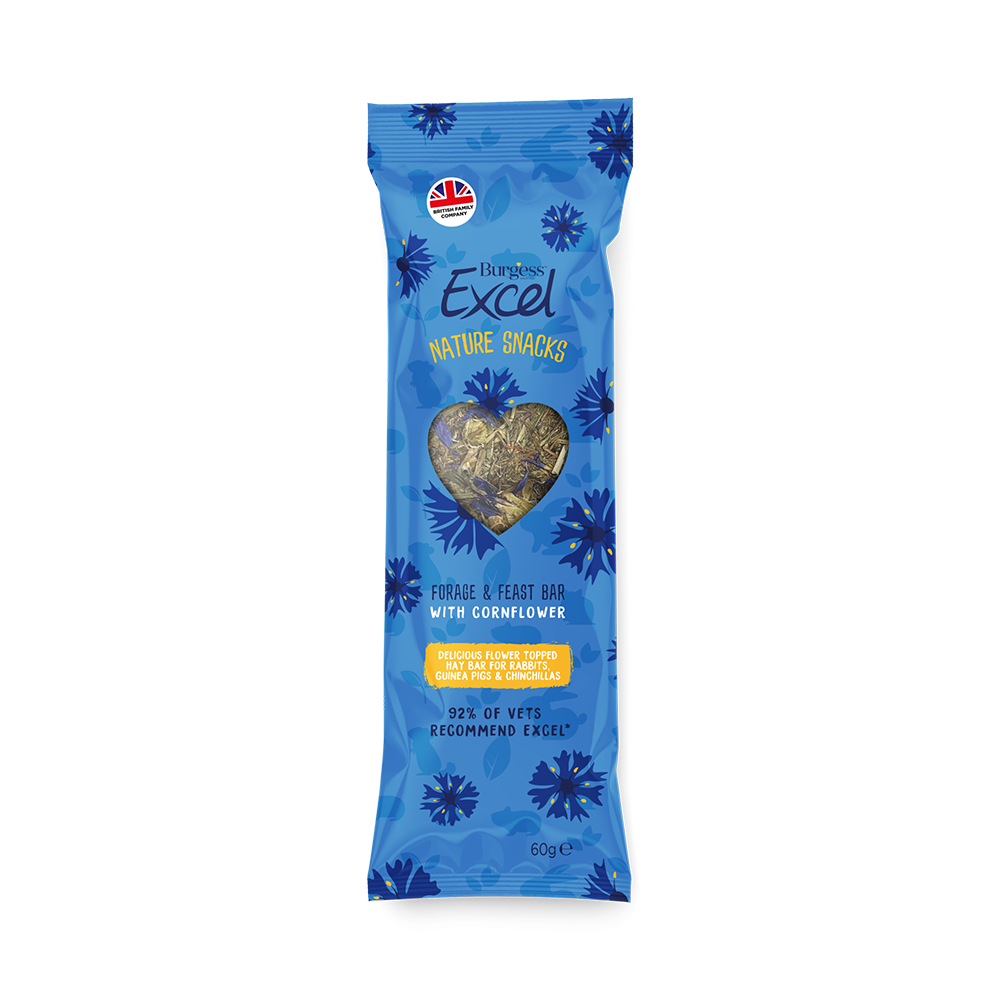 Burgess Excel Forage Bar with Cornflower 5x60g