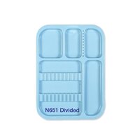 Premium Plus Instrument Tray Plastic with Sections Light Blue - DMI Dental Supplies Ireland - Next Day Delivery