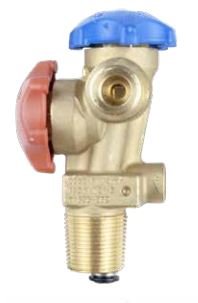 Dual phase refrigerant valve - inlet 25E, outlet 2x 21.8-1/14&rdquo; RH, PRV 42 bar