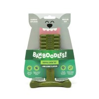 Bamboodle Dog T-Bone Chew Toy Med Mint and Lamb Green 6inch