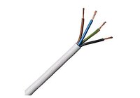 Cesco Heat Resistant White Circular Flex Cable 1.5sq 4-Core 5 Metre