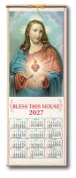 Wood Scroll Calendar/Sacred Heart   (9686)