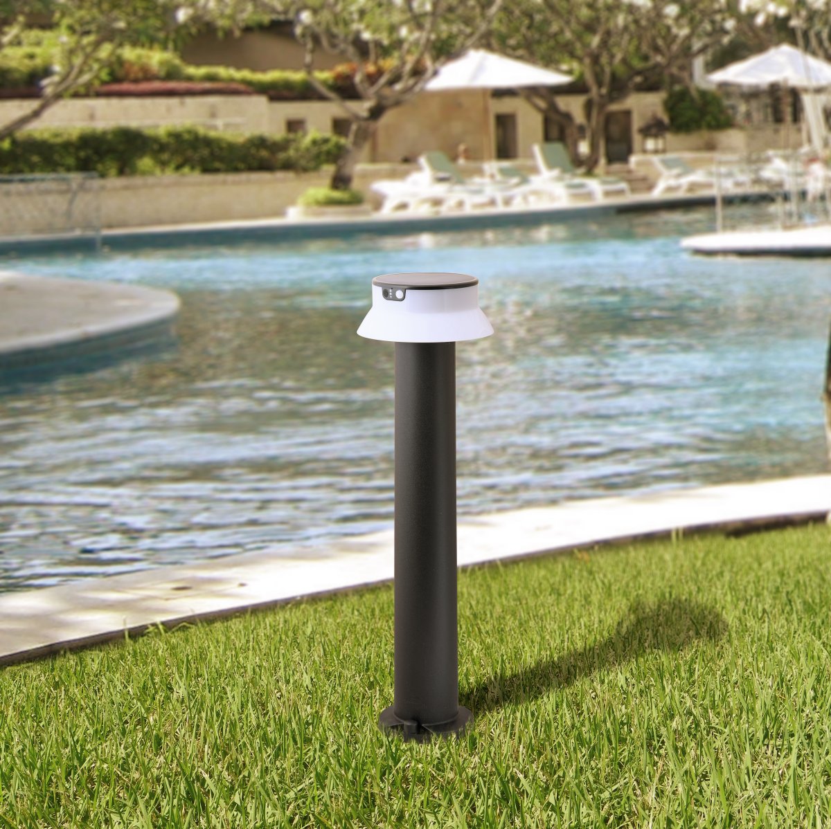 Fumagalli Felice 800mm Solar Bollard Black