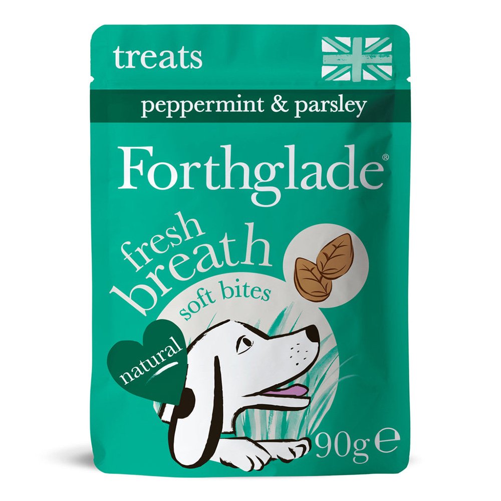 Forthglade Grain Free Soft Bite Natural Treats Fresh Breath Peppermint & Parsley 8x90g